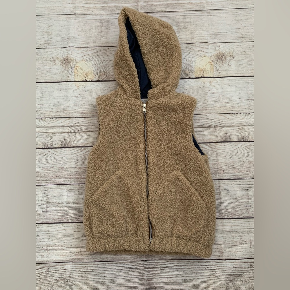 Zara Tan Sherpa Teddy Bear Kids Vest